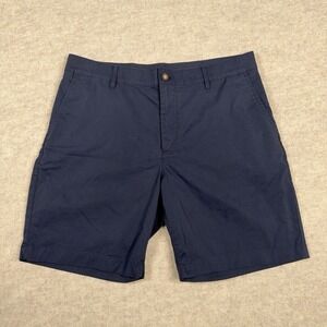 Faherty Reverse Chino Short Mens 33x7 Blue Performance Golf Lightweight Casual